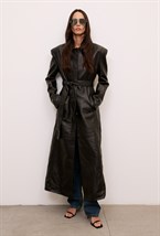 Кожаное пальто - фото 113493