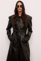 Кожаное пальто - фото 113494