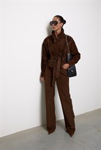 Замшевая куртка-халат - фото 113497