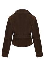 Замшевая куртка-халат - фото 113499