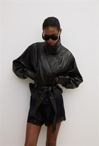 Кожаная куртка-обёртка - фото 113503