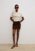 Замшевая мини юбка - фото 113541