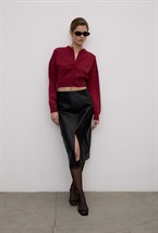 Укороченный вязаный кардиган - фото 113642