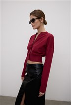 Укороченный вязаный кардиган - фото 113643