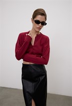 Укороченный вязаный кардиган - фото 113644