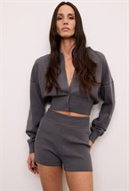 Укороченный вязаный кардиган - фото 113653