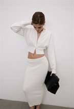 Длинная трикотажная юбка - фото 113723