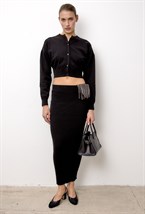 Длинная вязаная юбка - фото 113737