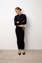 Длинная вязаная юбка - фото 113738