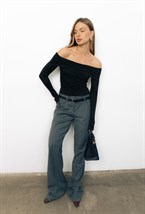 Облегающее боди с открытыми плечами - фото 113763