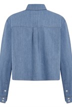 Укороченная джинсовая рубашка - фото 113852