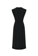 Платье с плечами и разрезом - фото 115277