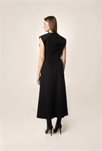 Платье с плечами и разрезом - фото 115278