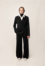 Брюки с защипами прямые - фото 115291