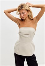 Фигурный вечерний топ с блеском - фото 115335