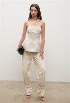 Фигурный вечерний топ с блеском - фото 115338