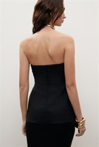 Фигурный вечерний топ с блеском - фото 115346