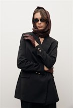 Двубортный приталенный жакет на одной пуговице - фото 115366