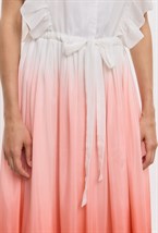 Платье в пол с из градиентного шелка с шитьем - фото 115385