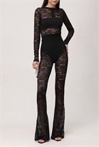 Лонгслив Нуар кружевной - фото 115638