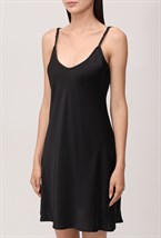 Платье-комбинация однотонное - фото 115663