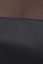 Боди в сетку со вставкой из кожи - фото 115748