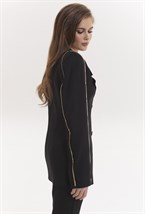 Жакет черный с воланами - фото 116298