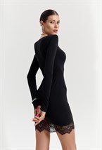 Платье мини с кружевом - фото 116761