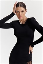 Платье мини с кружевом - фото 116762