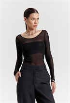 Лонгслив прозрачный - фото 116766