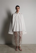 Рубашка с удлиненными рукавами - фото 117180