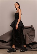 Корсет с баской расшитый стразами - фото 117201