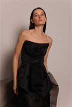 Корсет с баской расшитый стразами - фото 117202