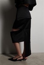 Юбка миди с разрезом - фото 117218