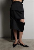 Юбка миди с разрезом - фото 117222