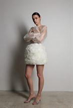 Юбка шорты из органзы - фото 117272