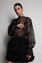 Юбка шорты из органзы - фото 117284