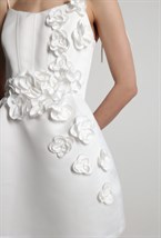 Платье мини - с цветами - фото 117317