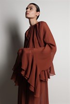 Костюм шифоновый юбка макси и блуза - фото 117383