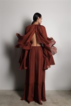 Костюм шифоновый юбка макси и блуза - фото 117384