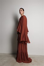 Костюм шифоновый юбка макси и блуза - фото 117385