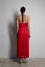 Платье миди со стразами - фото 117404