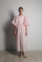 Платье миди розовое - фото 117413