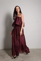 Платье миди с открытыми плечами - фото 117427