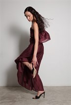 Платье миди с открытыми плечами - фото 117428