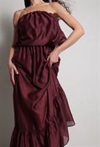 Платье миди с открытыми плечами - фото 117430