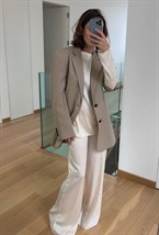 Брюки Love из альтернативного шелка на резинке - фото 117771