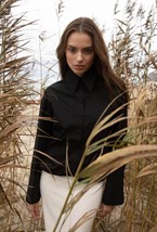 Рубашка с манжетами black - фото 118039