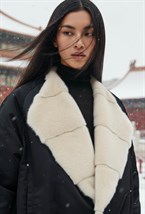 Пуховик с мехом норки - фото 118219