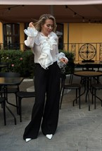 Блуза с воланами ivory - фото 118462